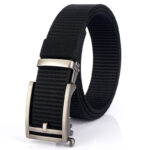 Silver buckle--black