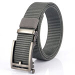 Silver buckle--dark grey