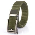 Silver buckle--military green