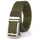 Silver buckle--military green